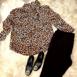 Ann Taylor Factory Tie Neck Blouse